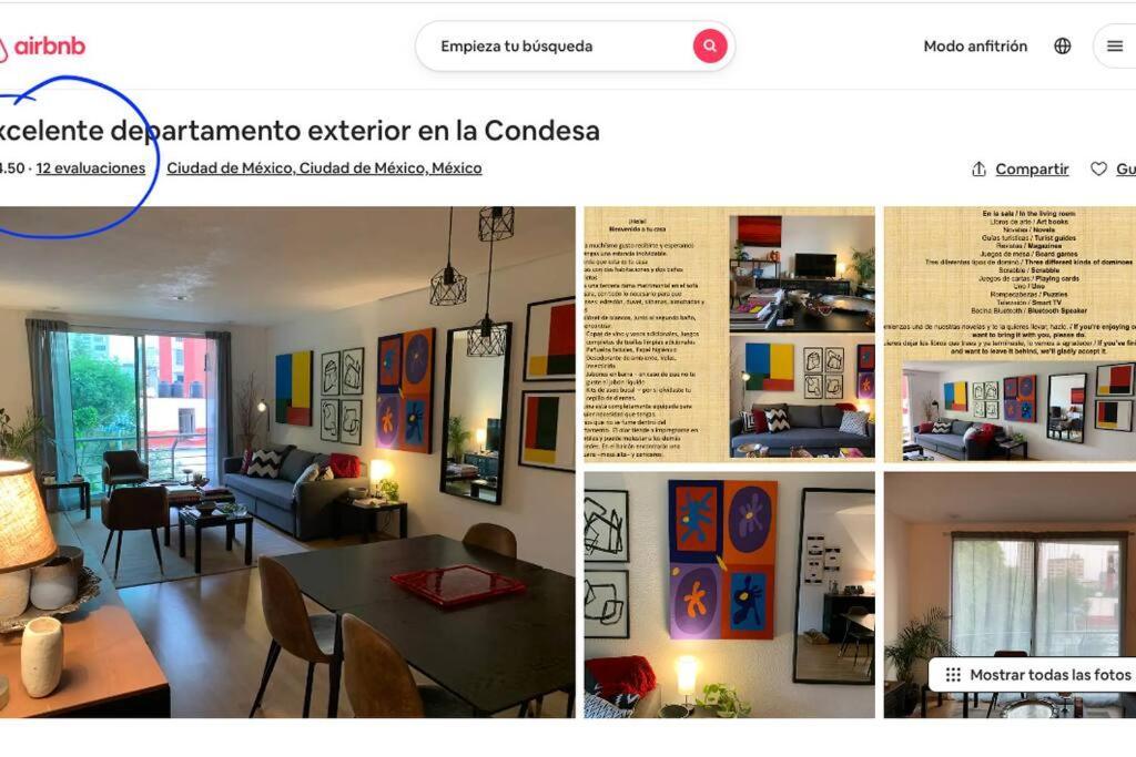 メキシコシティExcelente Departamento En La Condesaアパートメント エクステリア 写真